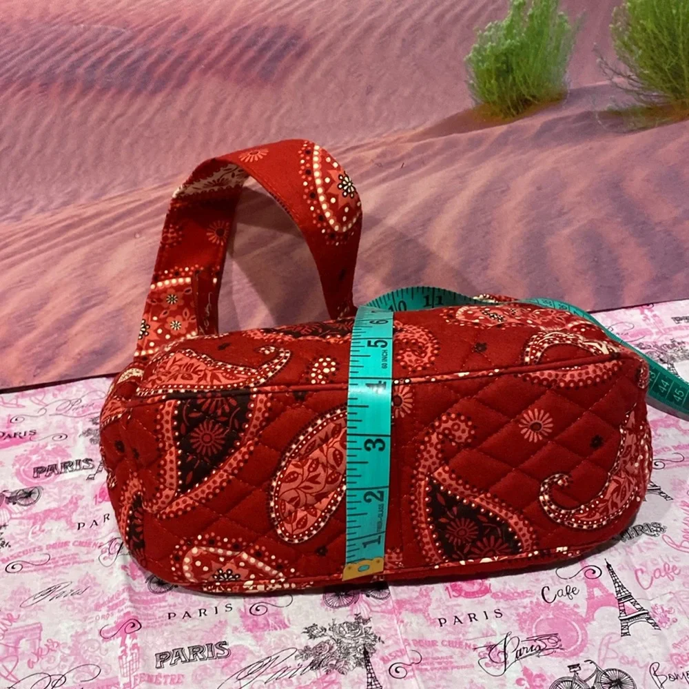 Two items Vera Bradley deep red Parsley shoulder bag.